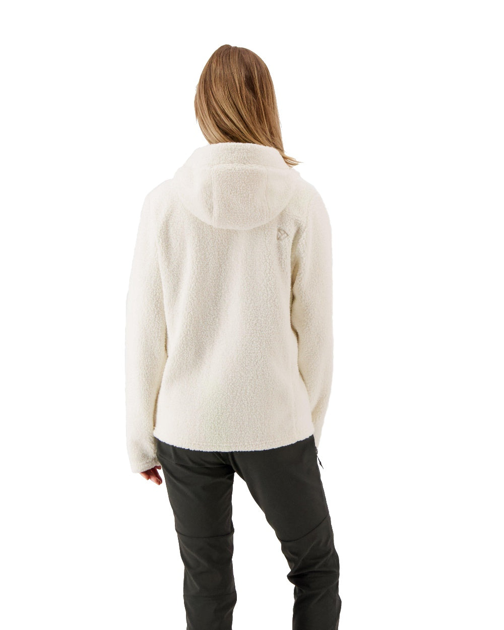 Shell White coloured Didriksons Anniken Womens Full Zip Fleece on White background 