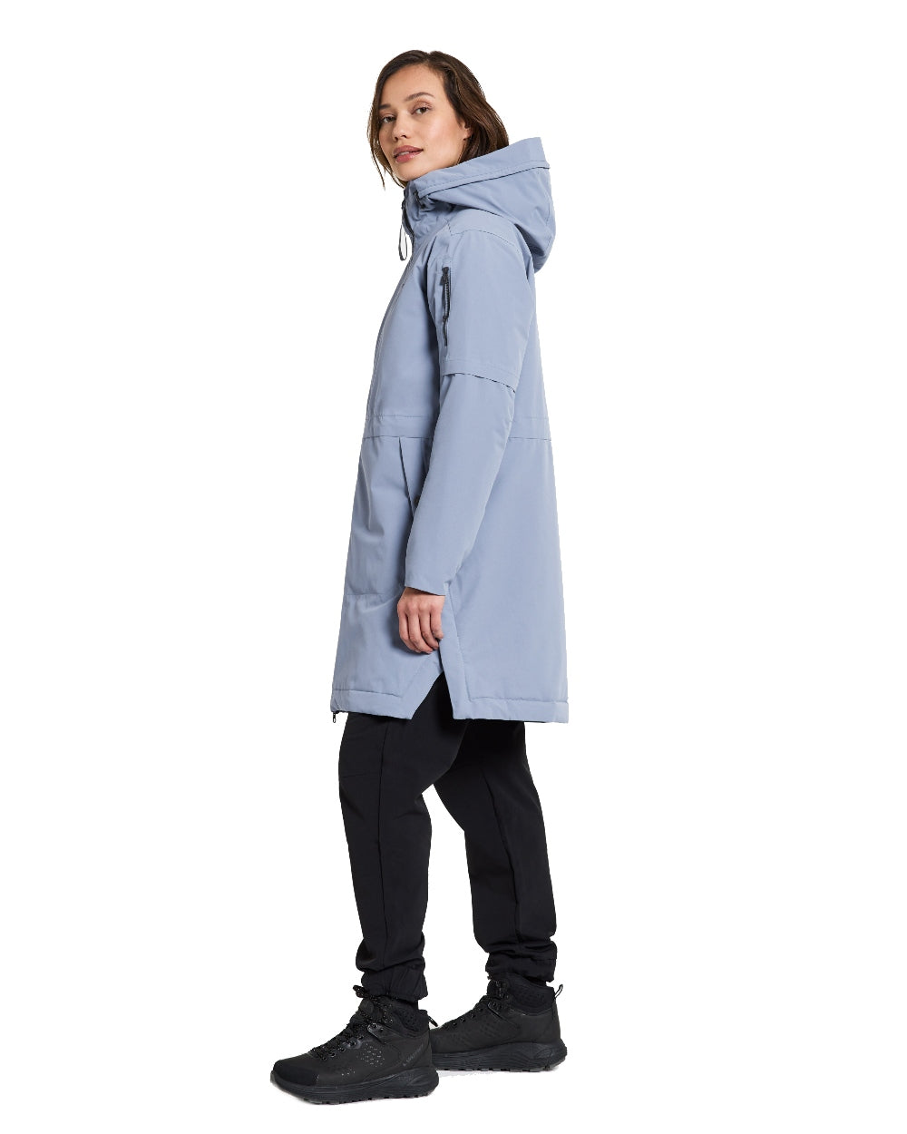 Glacial Blue Coloured Didriksons Ella Womens Parka 2 On A White Background 