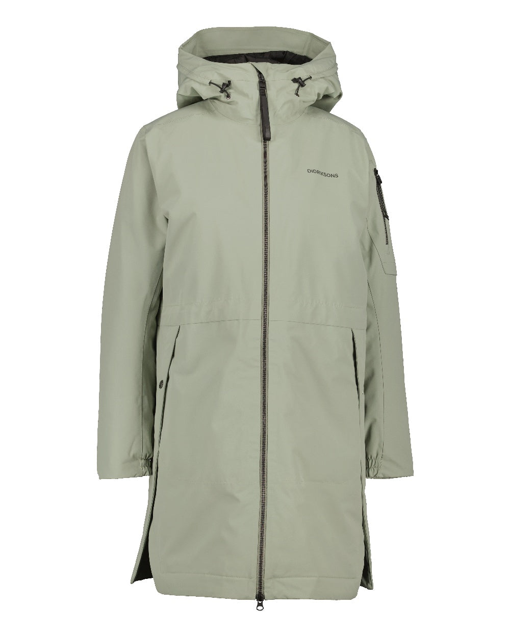 Wilted Leaf Coloured Didriksons Ella Womens Parka 2 On A White Background 