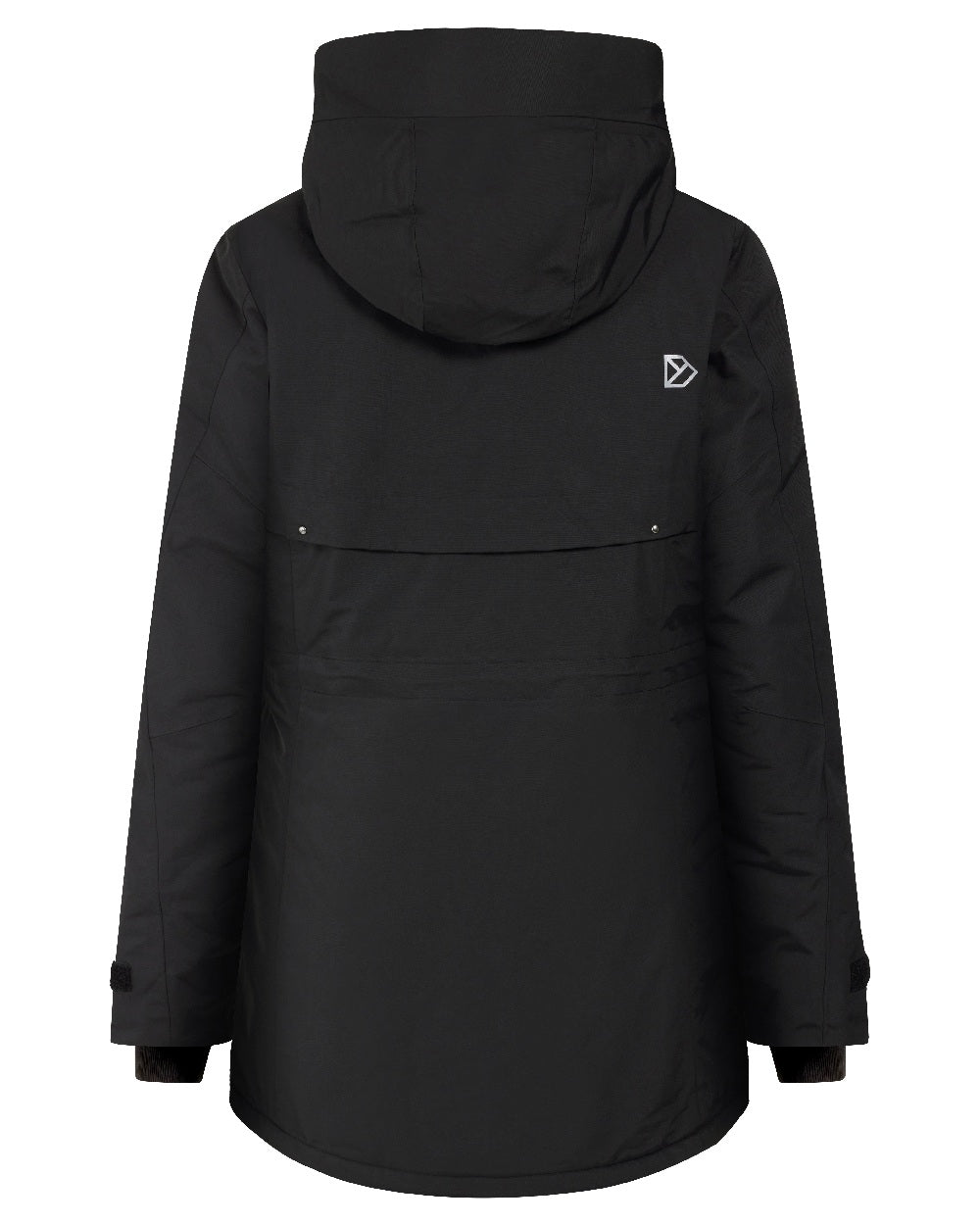 Black coloured Didriksons Frida Womens Parka 7 on white background 