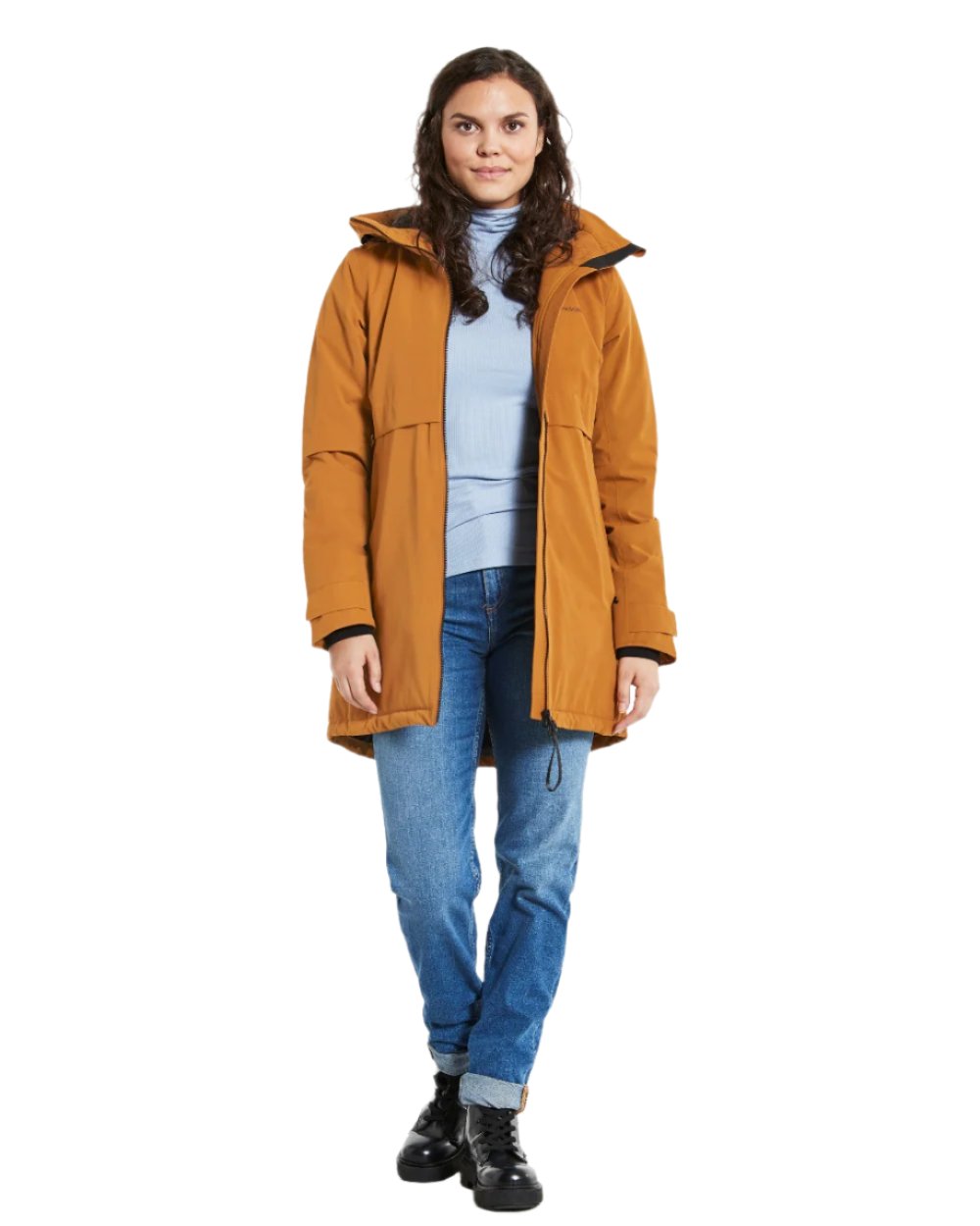 Cayenne Coloured Didriksons Helle Ladies Parka 5 On A White Background  