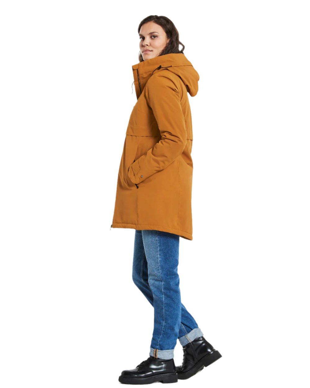 Cayenne Coloured Didriksons Helle Ladies Parka 5 On A White Background  