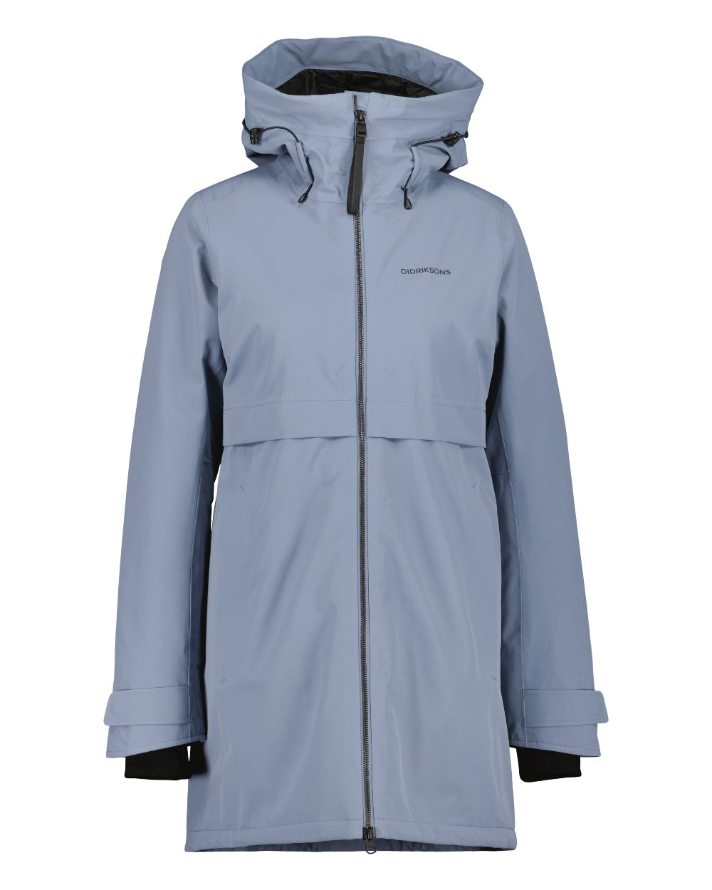 Glacial Blue Coloured Didriksons Helle Ladies Parka 5 On A White Background  