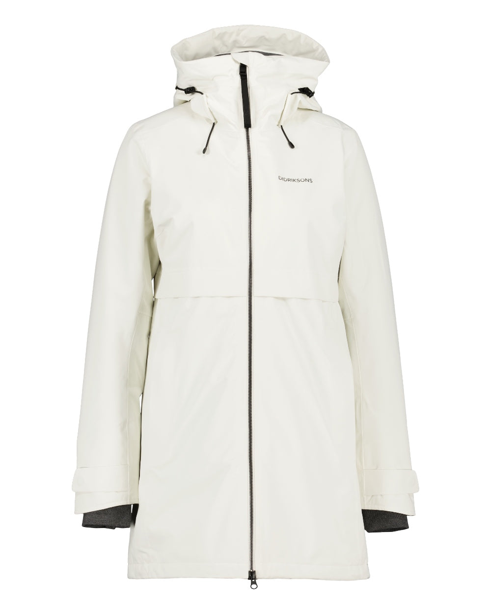 White Foam Coloured Didriksons Helle Ladies Parka 5 On A White Background  