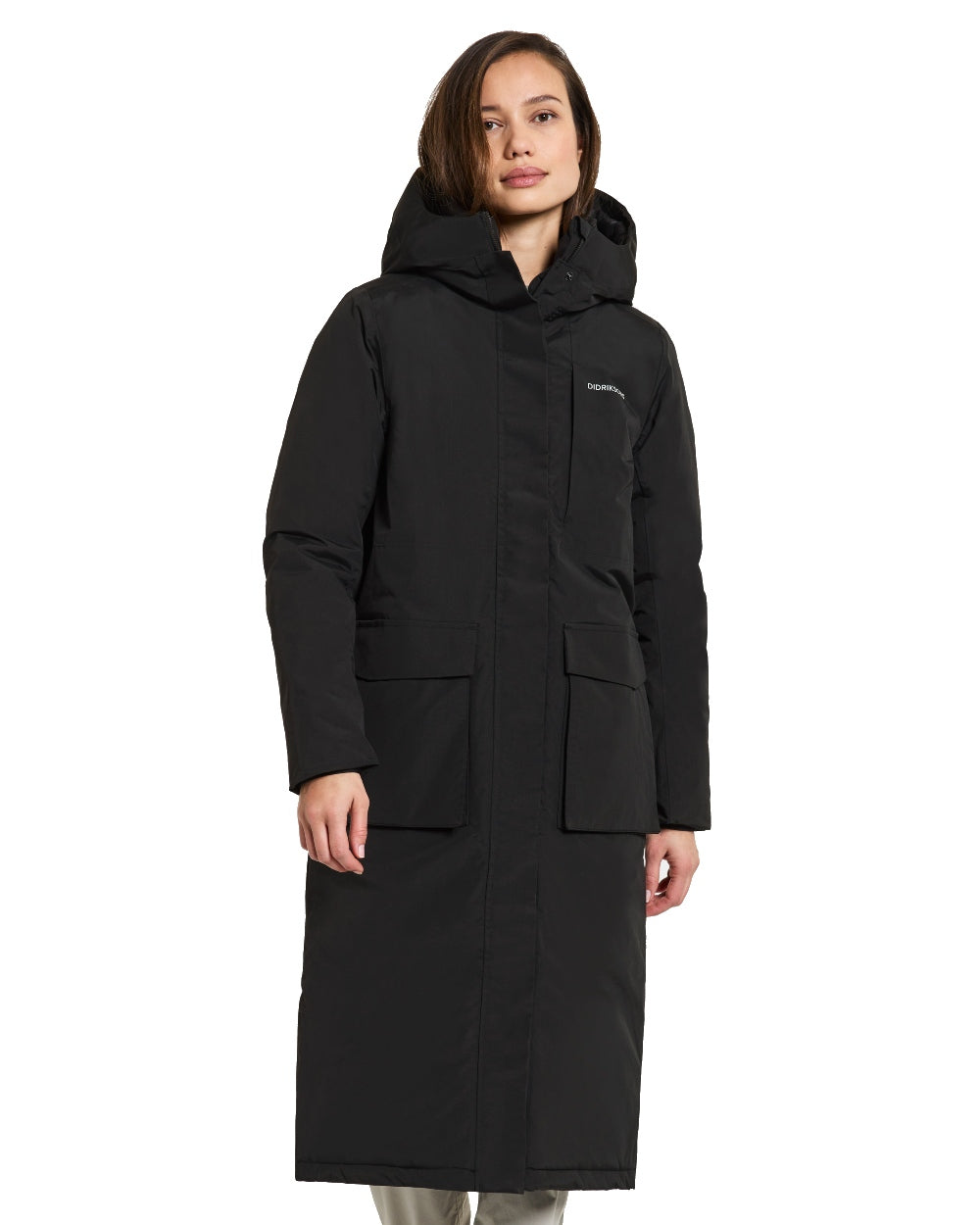 Didriksons Leya Womens Parka Long 3 in Black 