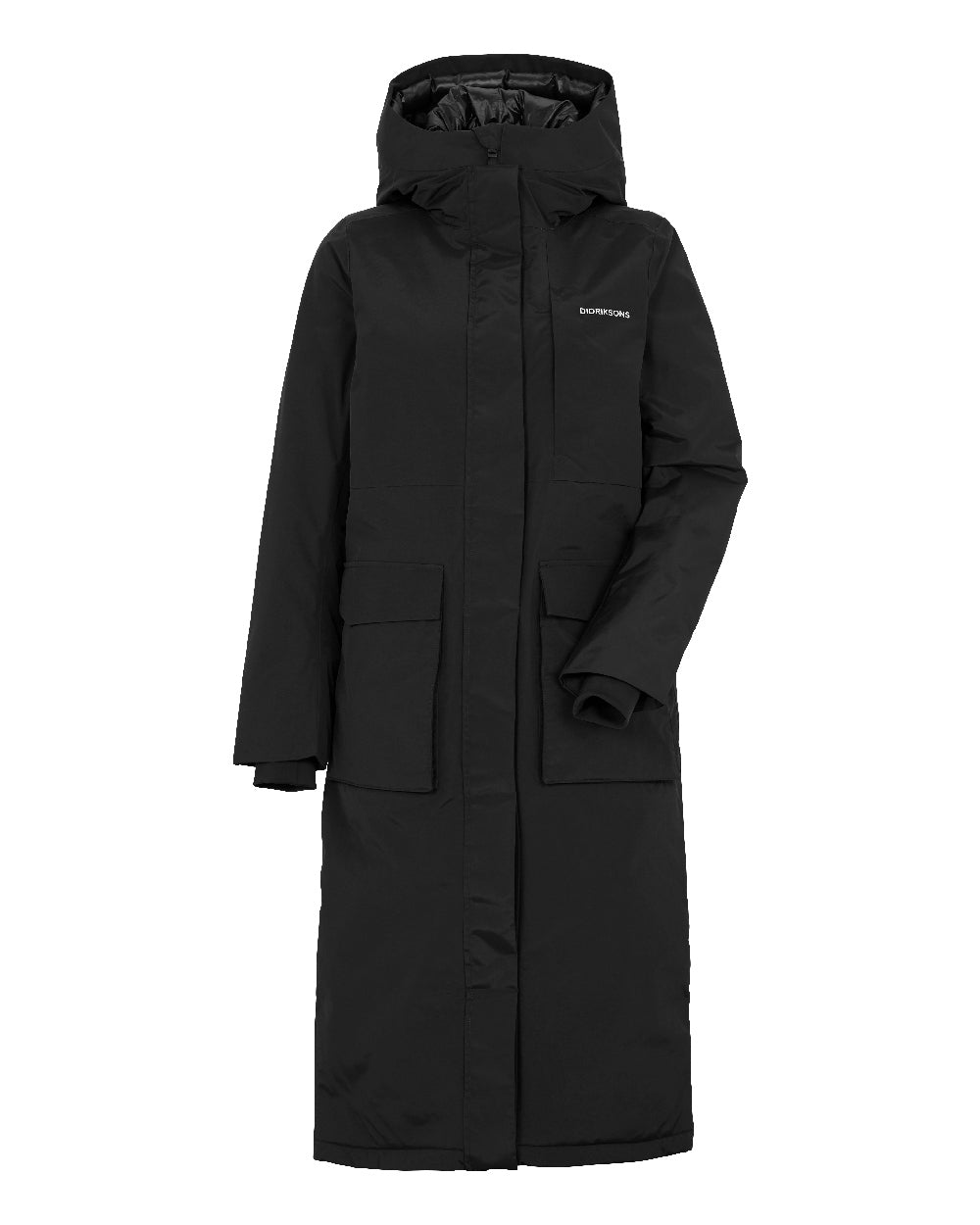 Didriksons Leya Womens Parka Long 3 in Black 