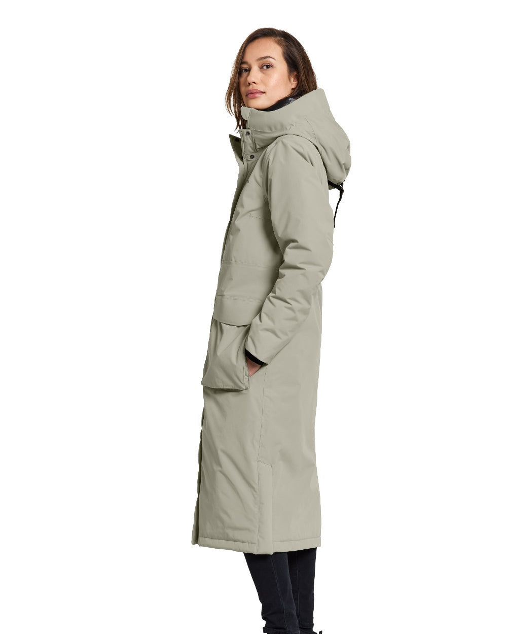 Didriksons Leya Womens Parka Long 3 in Wilted Leaf 