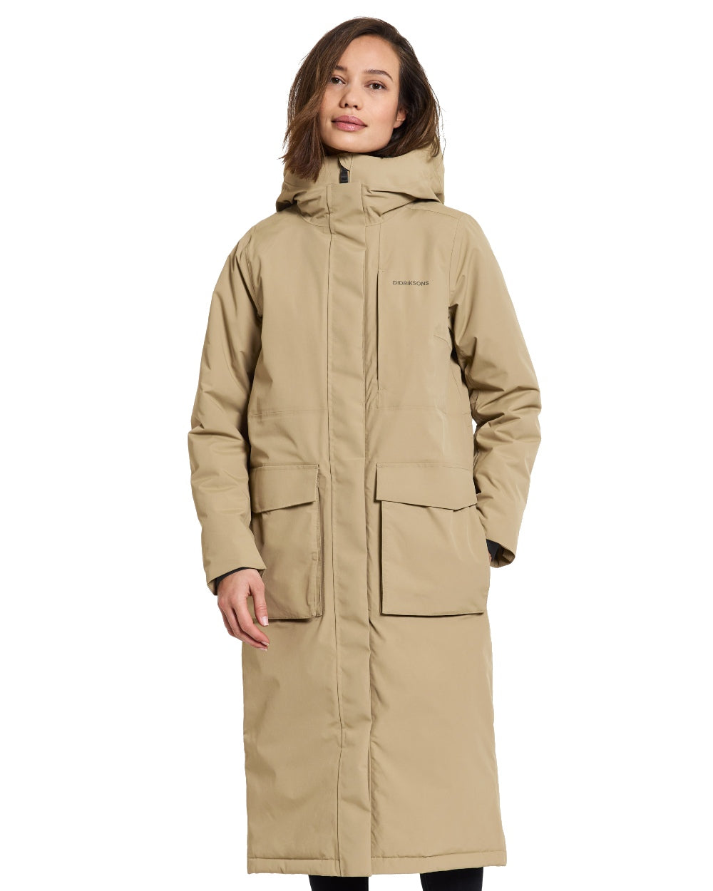 Didriksons Leya Womens Parka Long 3 in Wood 