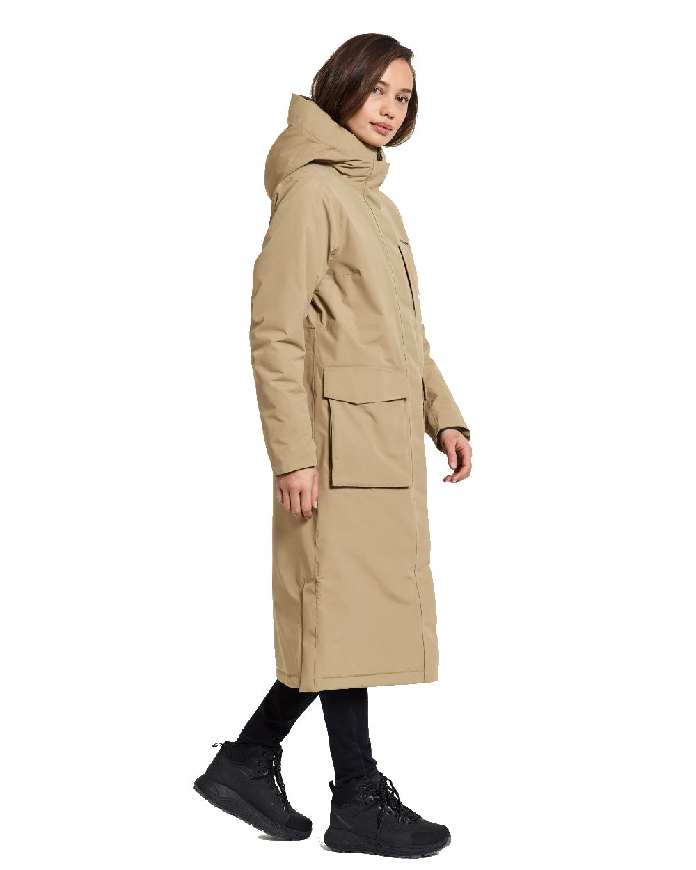 Didriksons Leya Womens Parka Long 3 in Wood 