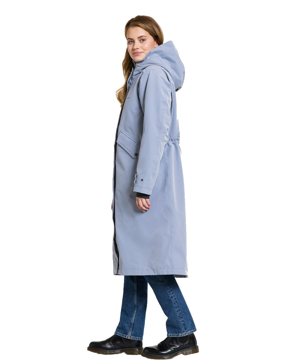 Didriksons Mia Womens Parka Long in Glacial Blue 