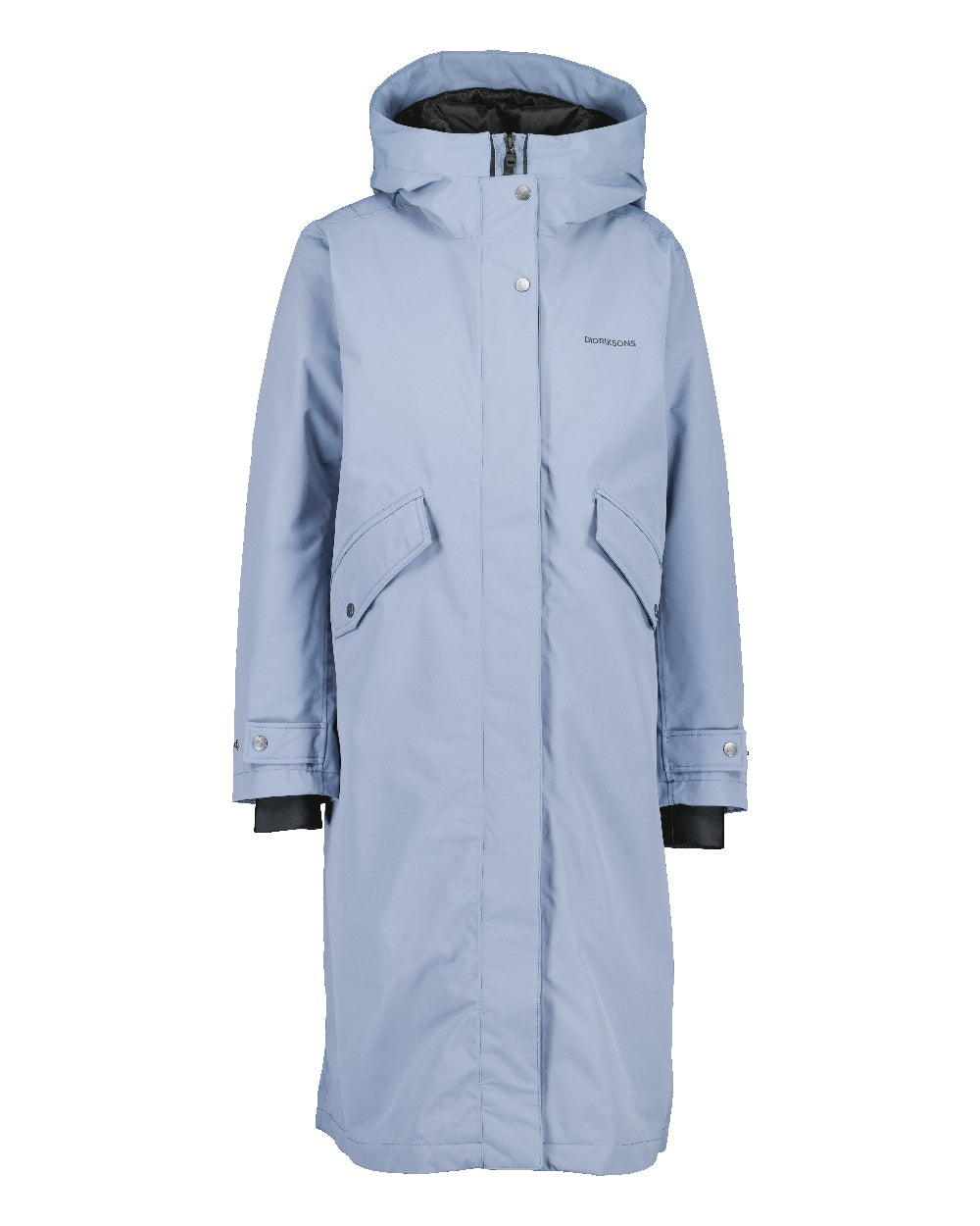 Didriksons Mia Womens Parka Long in Glacial Blue 