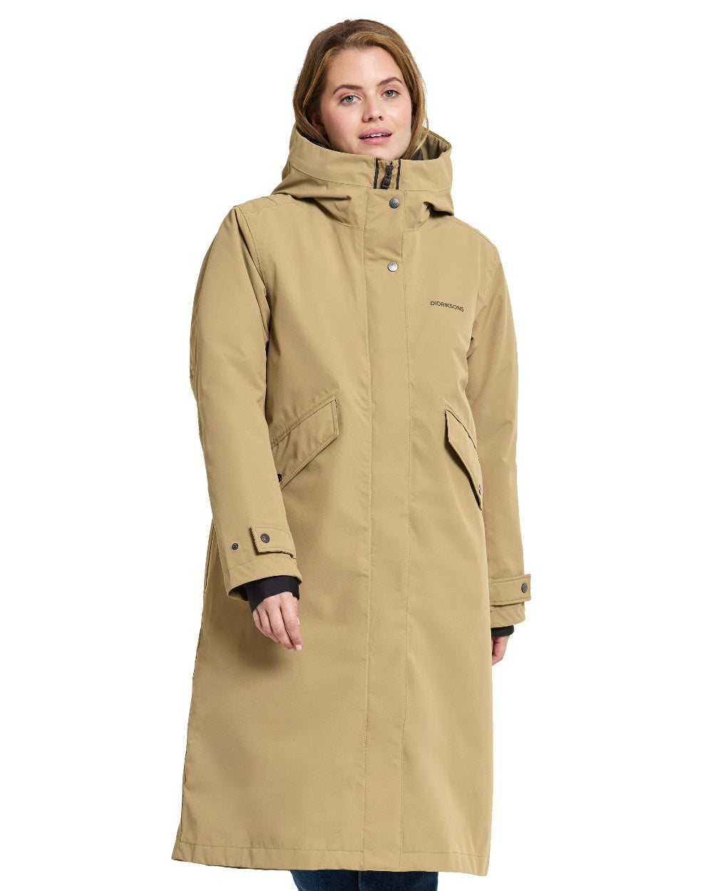 Didriksons Mia Womens Parka Long in Wood 