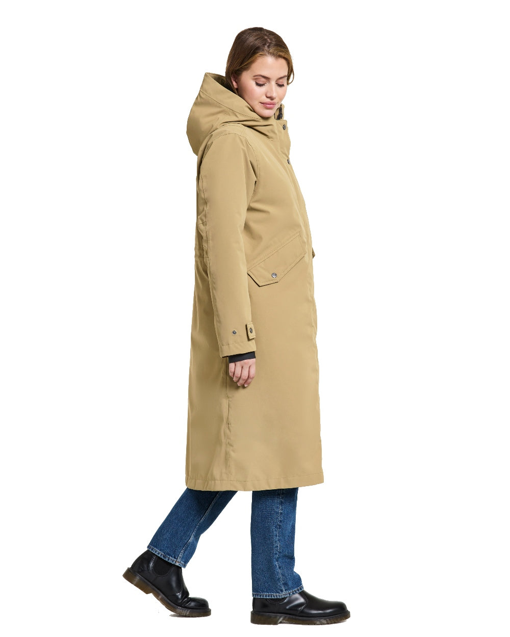 Didriksons Mia Womens Parka Long in Wood 