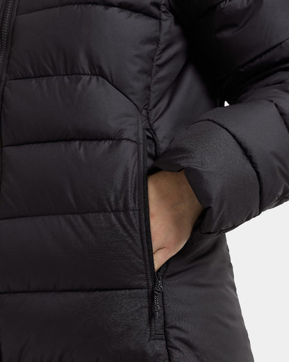 Black coloured Didriksons Tejla Womena Parka on white background 