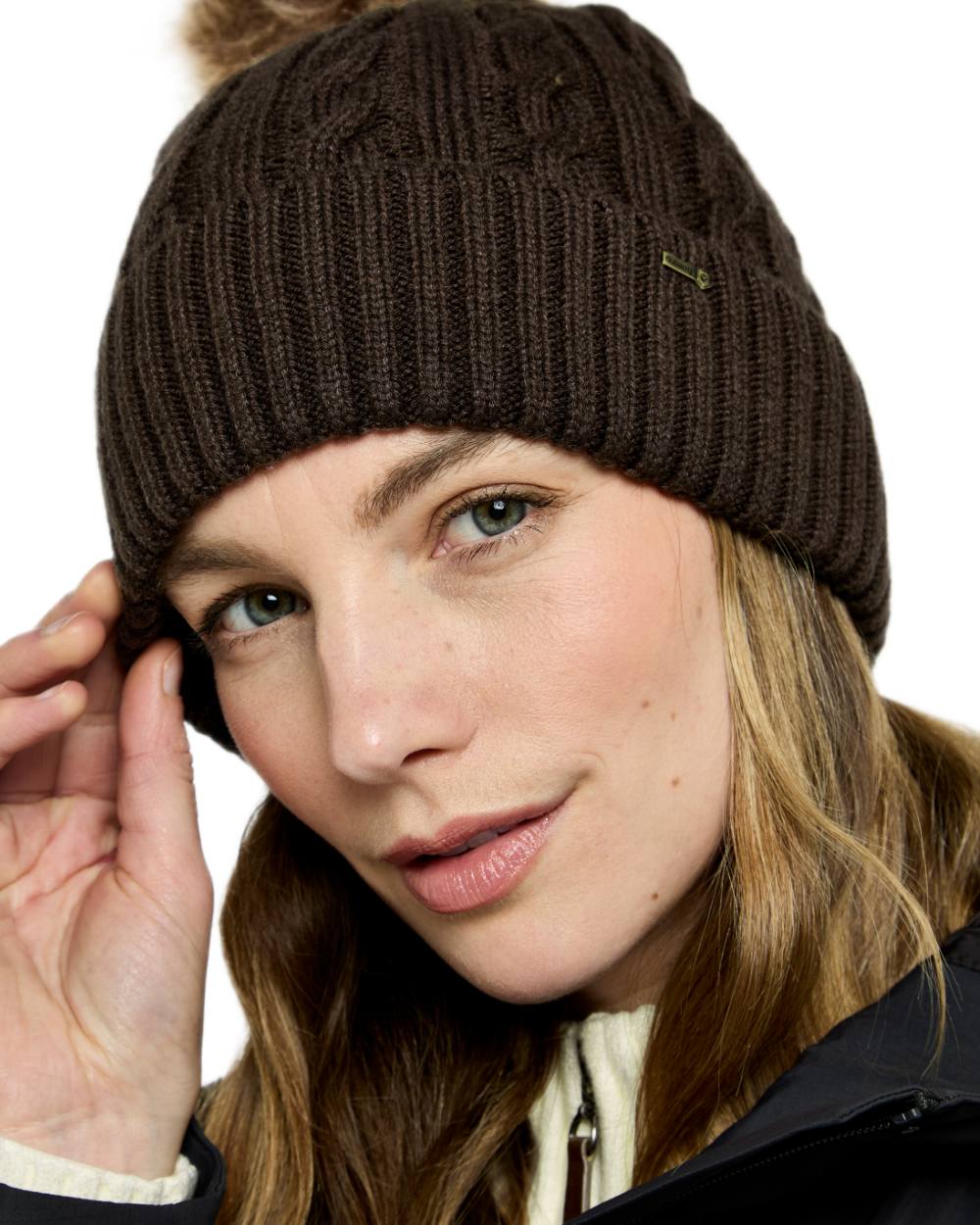 Charcoal Coloured Dubarry Alderford Waterproof Coat on white background 