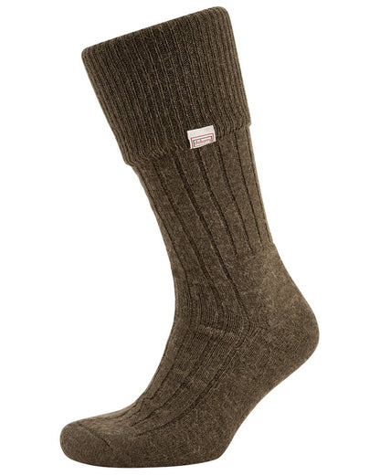 Olive Coloured Dubarry Alpaca Socks on white background 