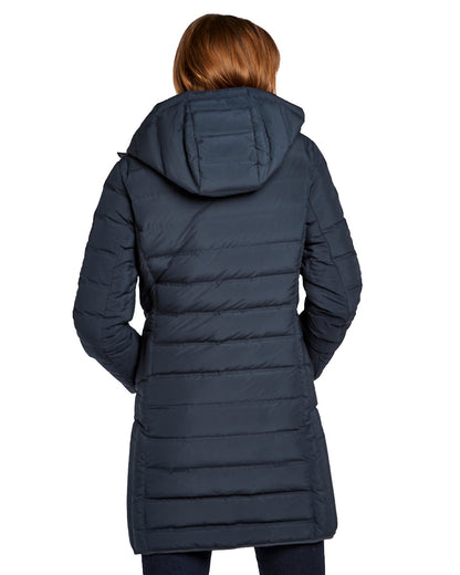 Navy coloured Dubarry Ballybrophy Quilted Jacket on white background 