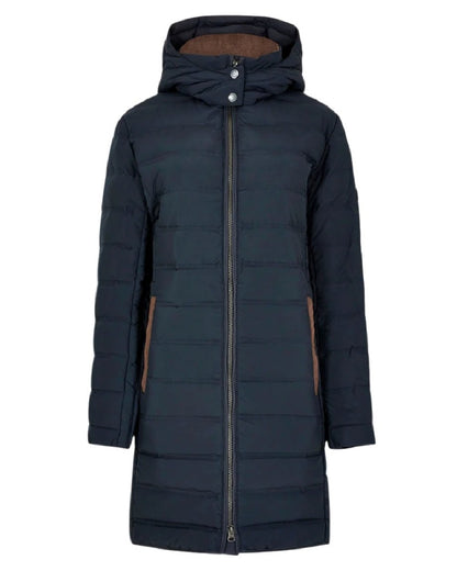 Navy coloured Dubarry Ballybrophy Quilted Jacket on white background 