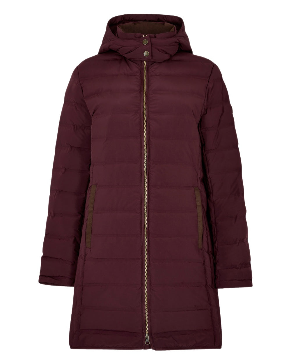 Ox Blood Coloured Dubarry Ballybrophy Quilted Jacket on white background 
