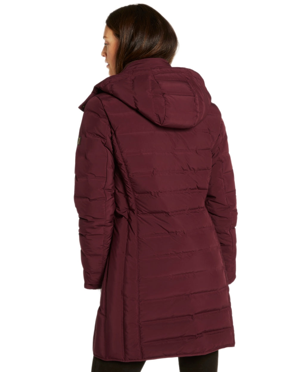 Ox Blood Coloured Dubarry Ballybrophy Quilted Jacket on white background 
