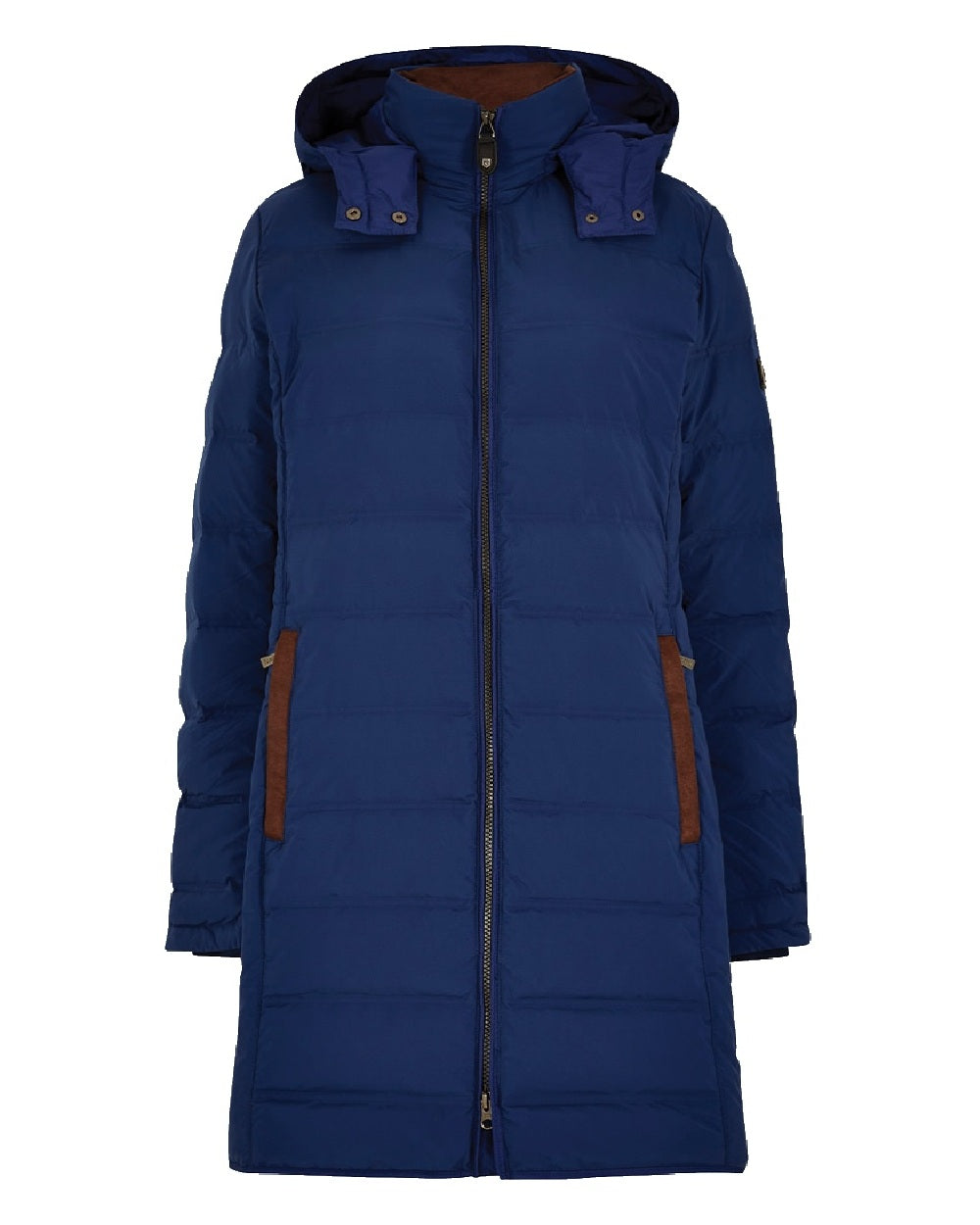 Peacock Blue coloured Dubarry Ballybrophy Quilted Jacket on white background 