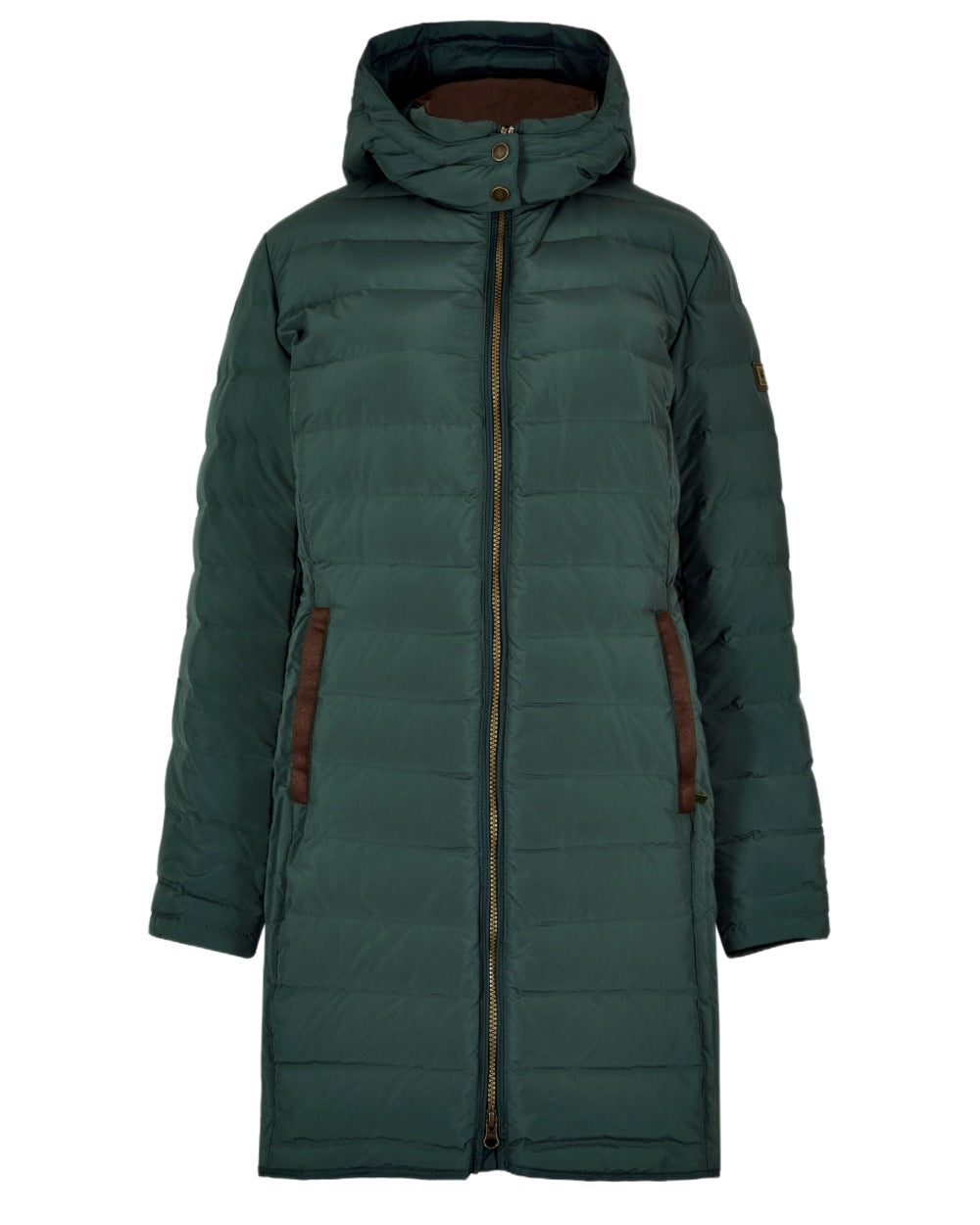 Winter Moss Coloured Dubarry Ballybrophy Quilted Jacket on white background 