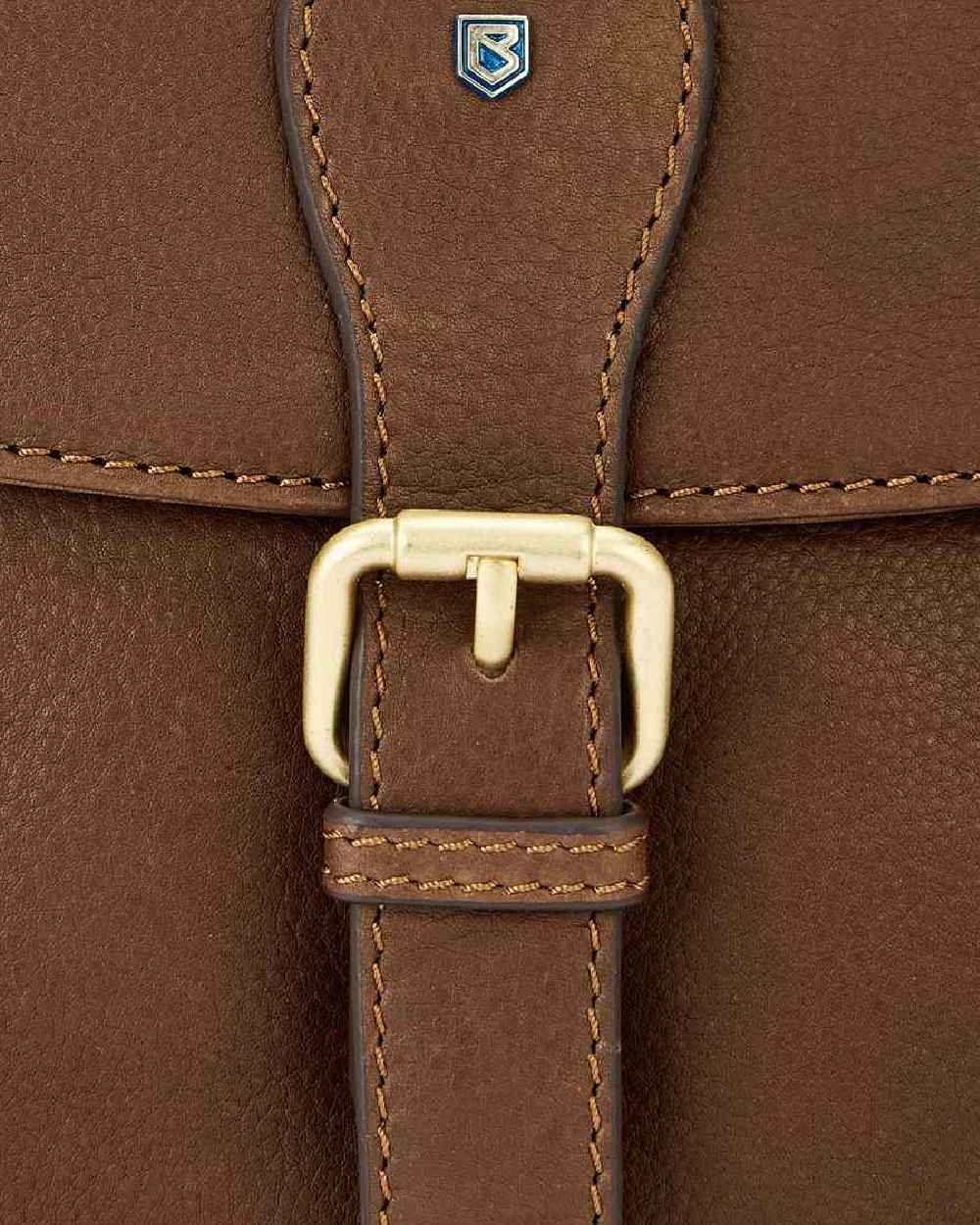 Walnut coloured Dubarry Balrickard Saddle Bag on white background 