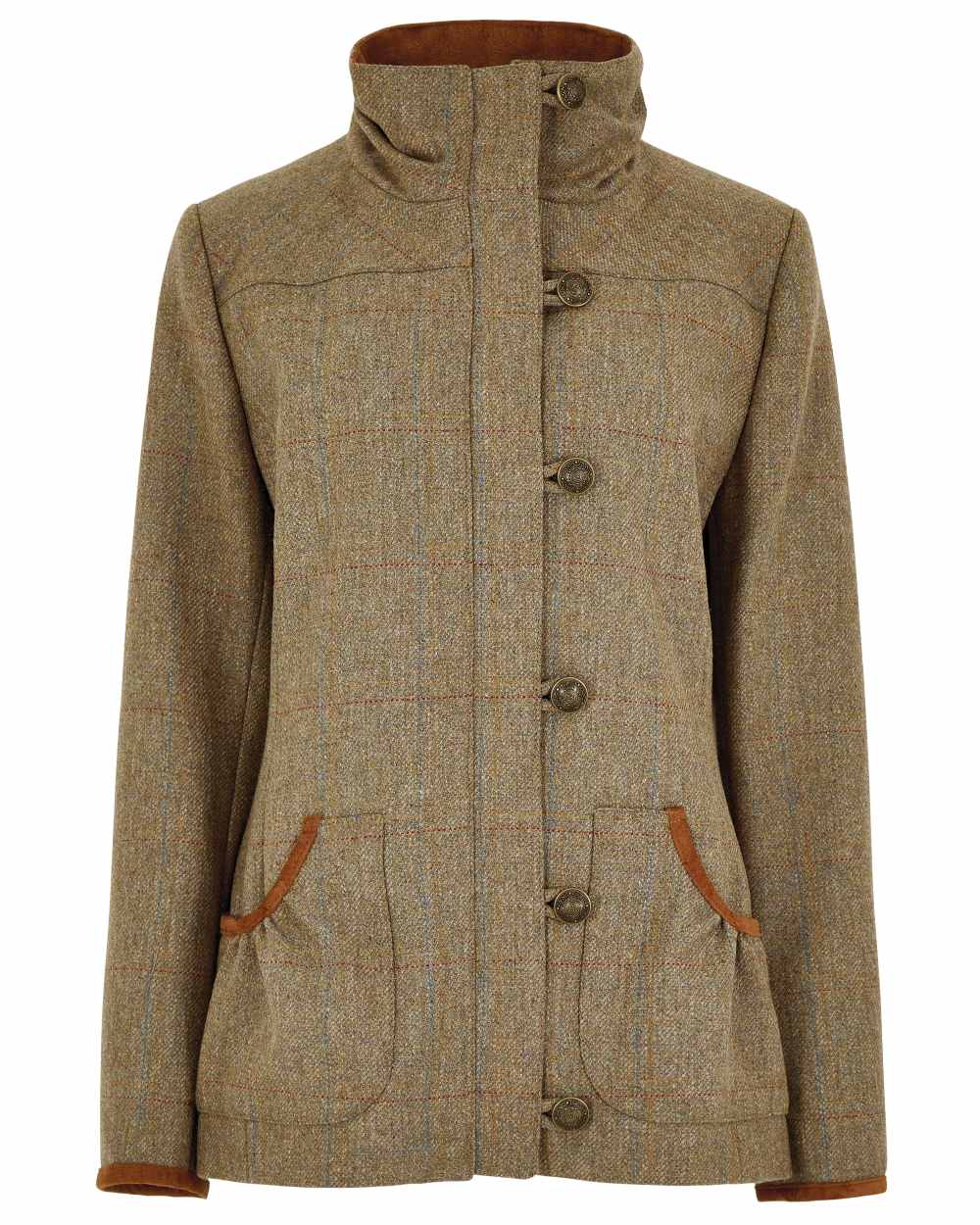 Burren Coloured Dubarry Bracken Tweed Jacket on white background 