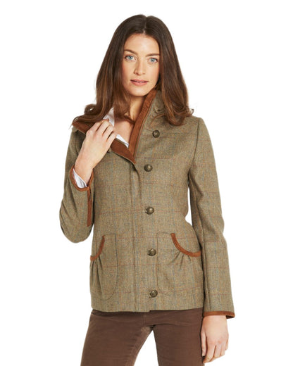 Burren Coloured Dubarry Bracken Tweed Jacket on white background 