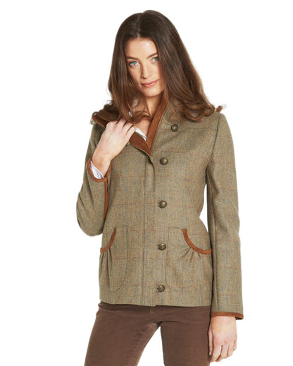 Burren Coloured Dubarry Bracken Tweed Jacket on white background 