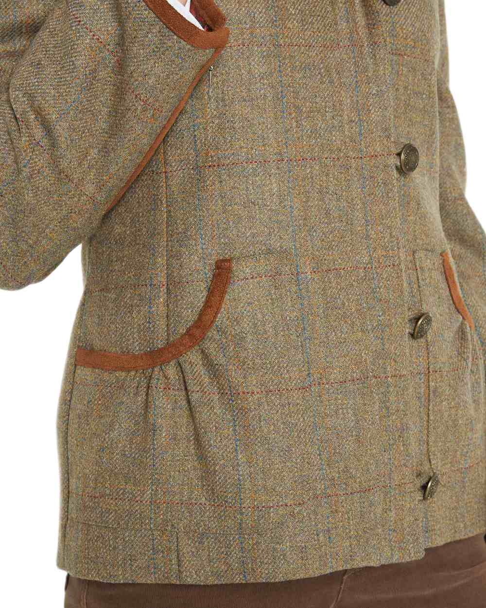 Burren Coloured Dubarry Bracken Tweed Jacket on white background 