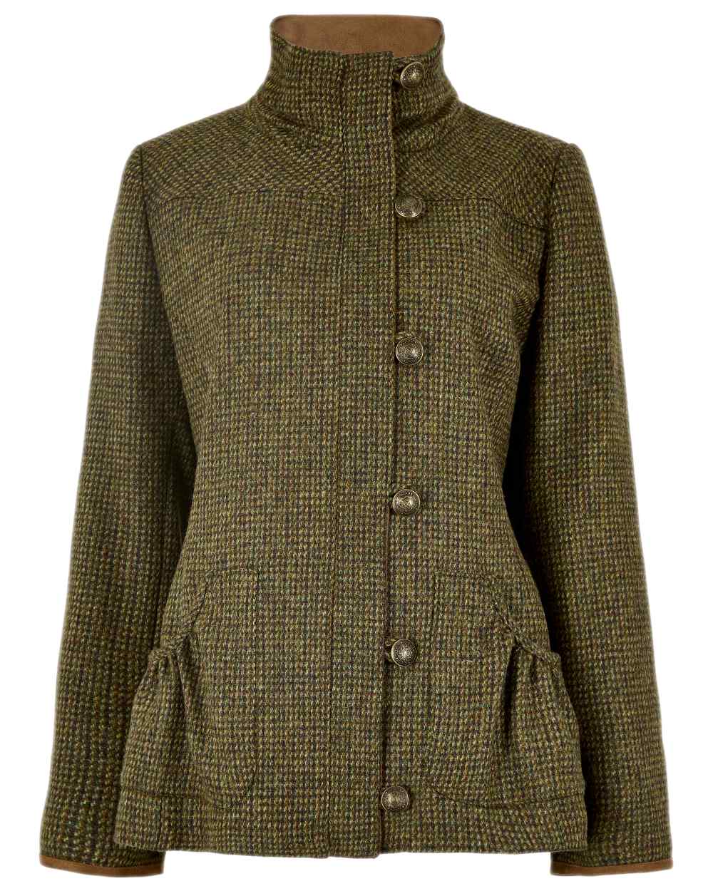 Heath Coloured Dubarry Bracken Tweed Jacket on white background 