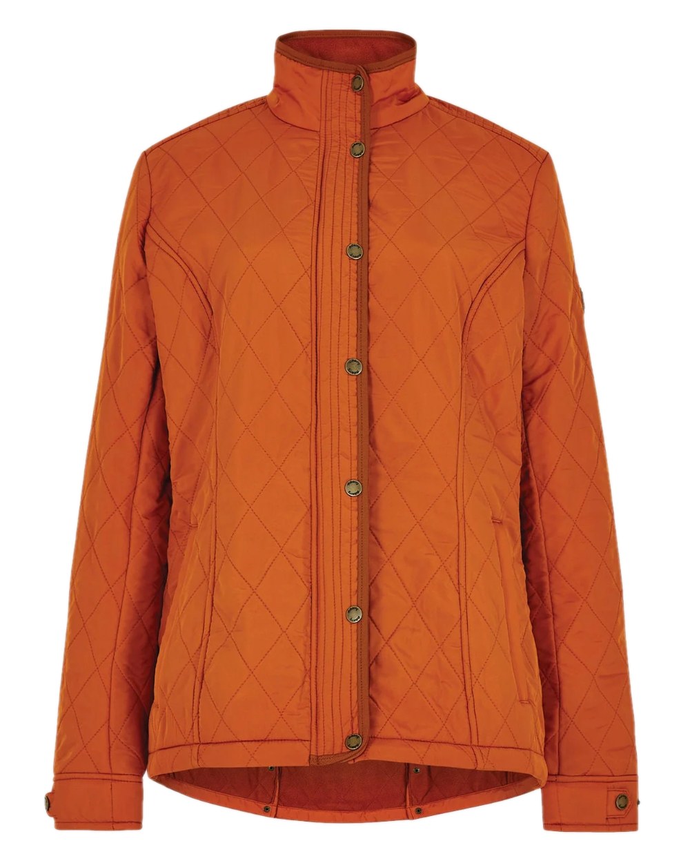 Cayenne Coloured Dubarry Camlodge Quilted Jacket on white background 
