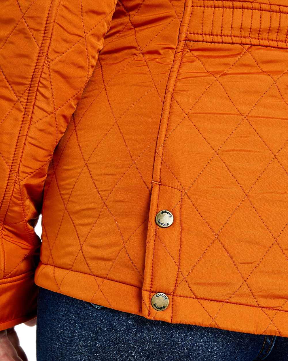 Cayenne Coloured Dubarry Camlodge Quilted Jacket on white background 