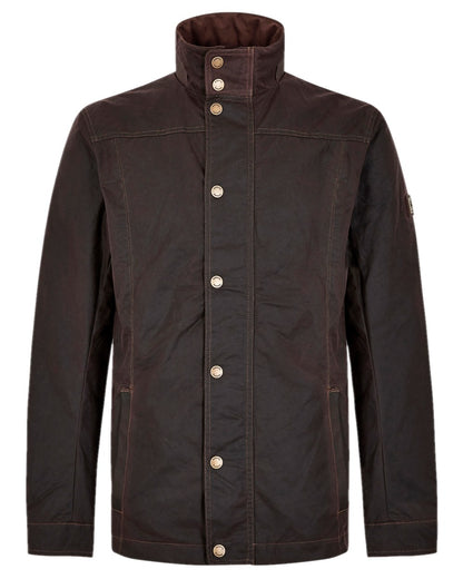 Java Coloured Dubarry Carrickfergus Waxed Jacket on white background 