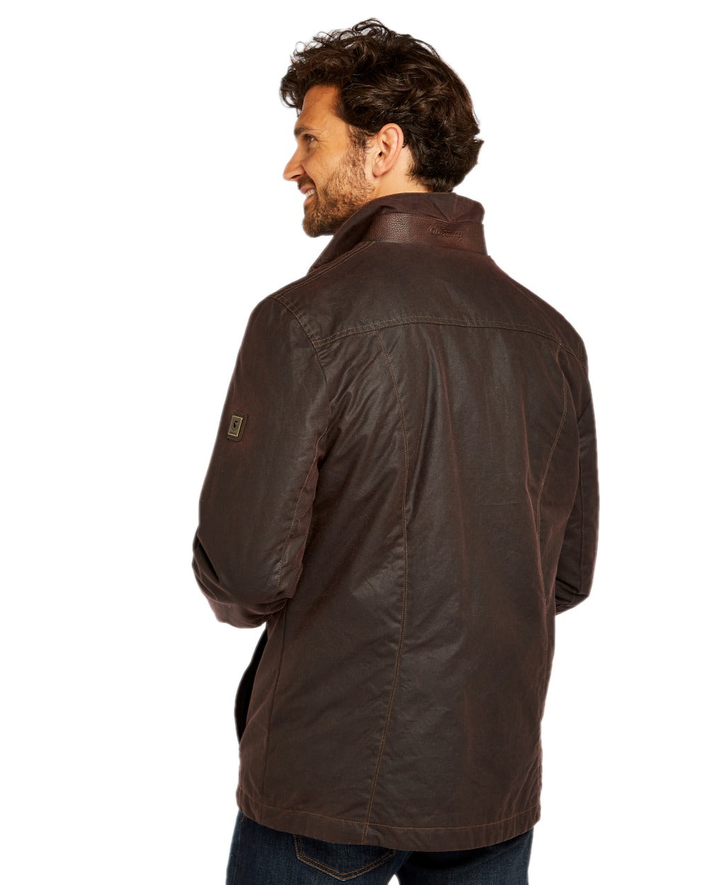 Java Coloured Dubarry Carrickfergus Waxed Jacket on white background 