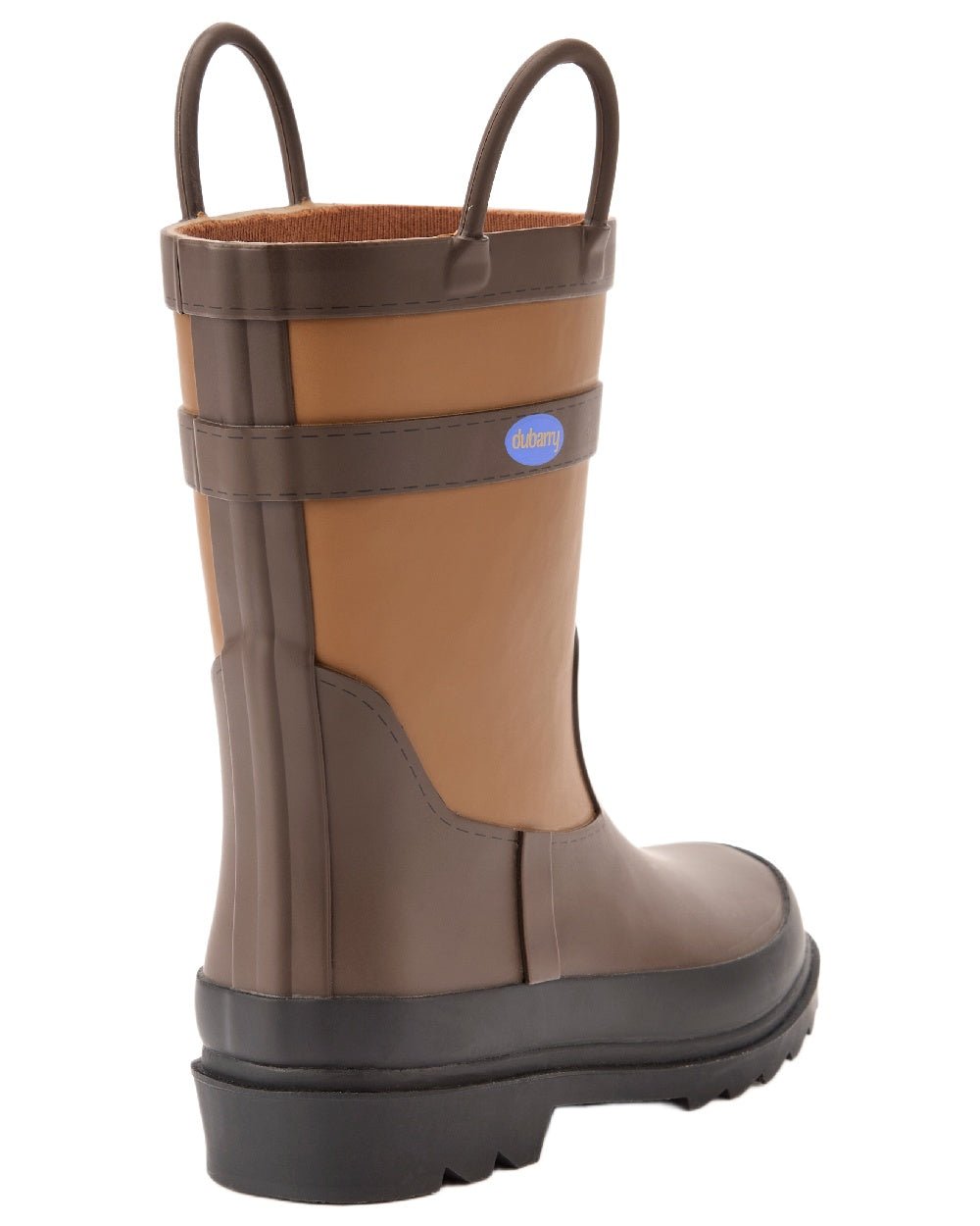 Walnut Coloured Dubarry Childrens Splash Waterproof Boots on white background 