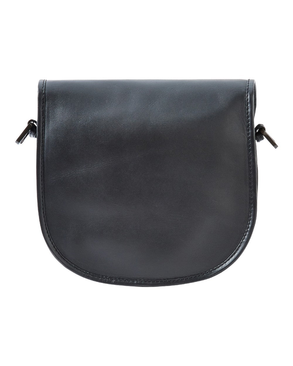 Black coloured Dubarry Clara Leather Saddle Bag on white background 