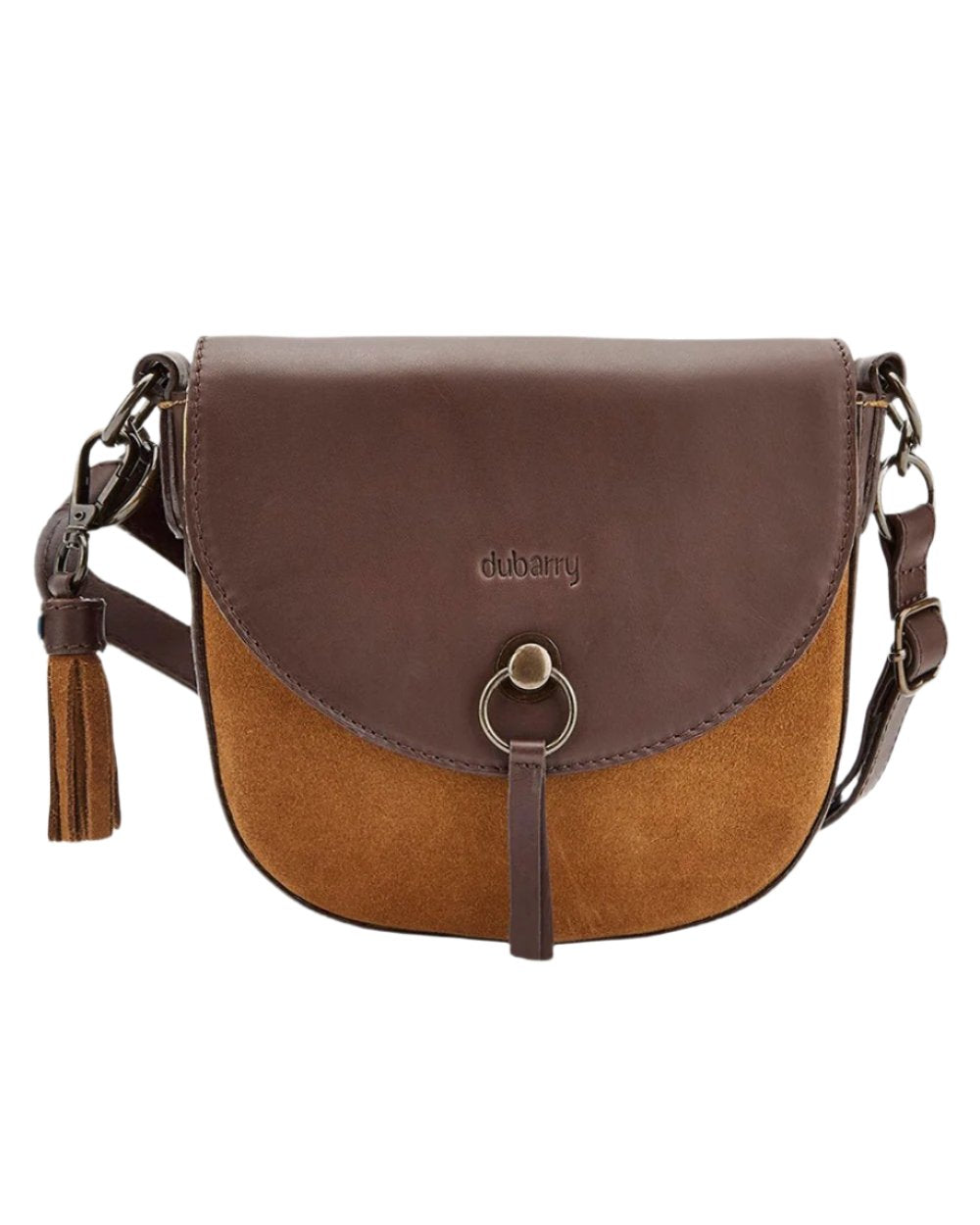 Camel coloured Dubarry Crossgar Saddle Bag on white background 