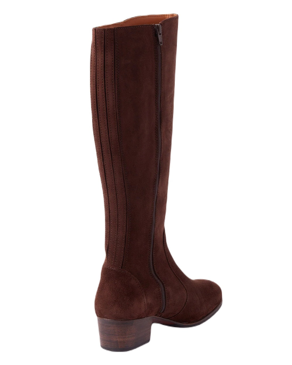 Cigar coloured Dubarry Downpatrick Knee High Boots on white background 