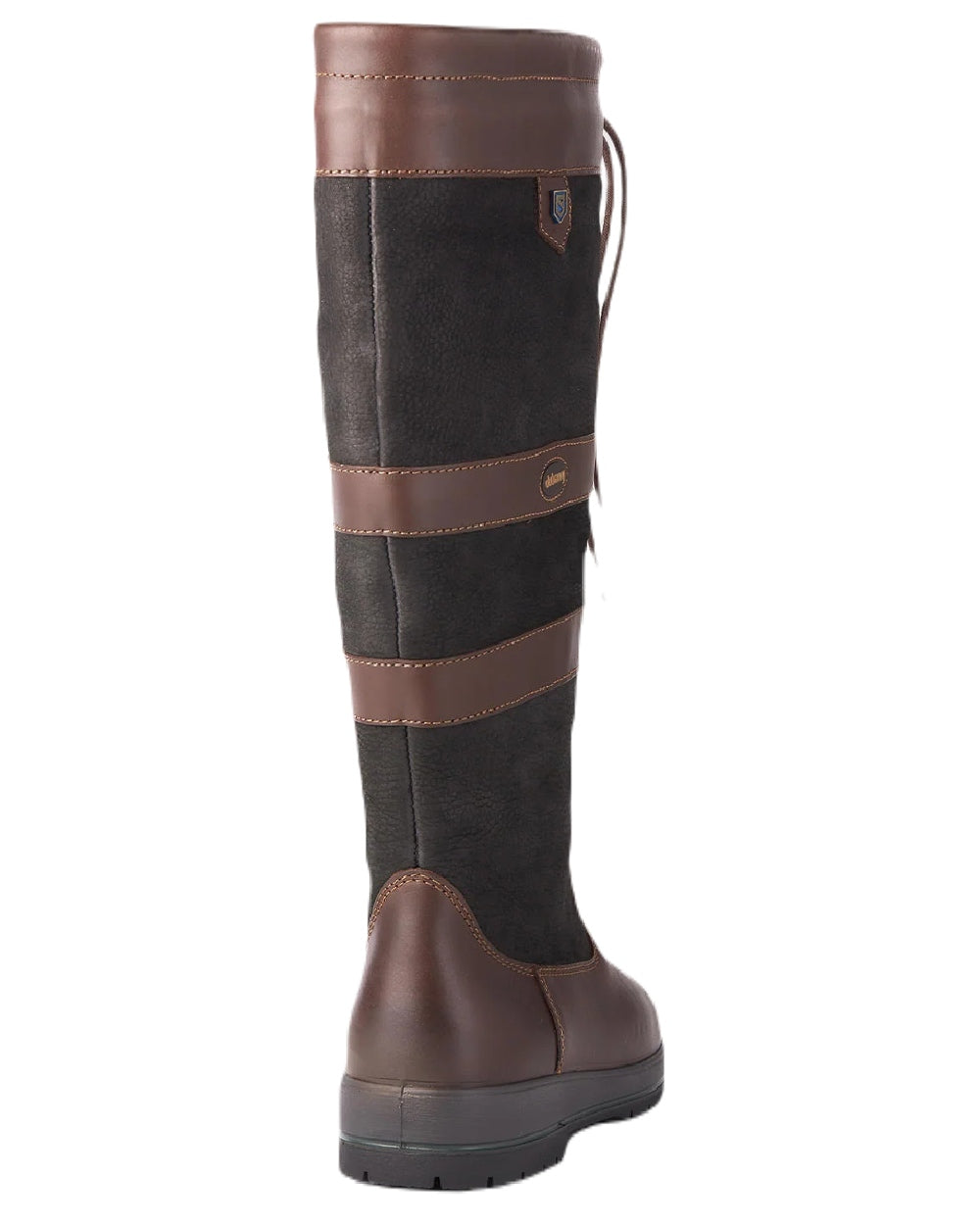 Black Brown coloured Dubarry Galway Country Boots on white background 