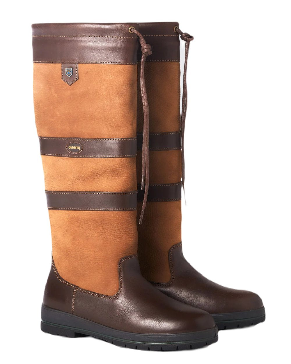 Brown coloured Dubarry Galway Country Boots on white background 