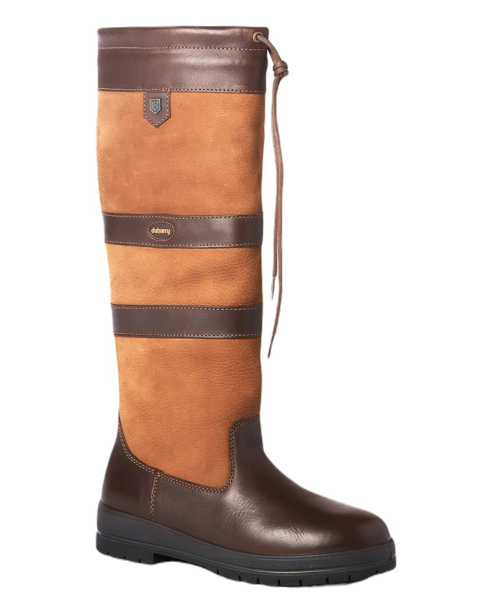 Brown coloured Dubarry Galway Country Boots on white background 