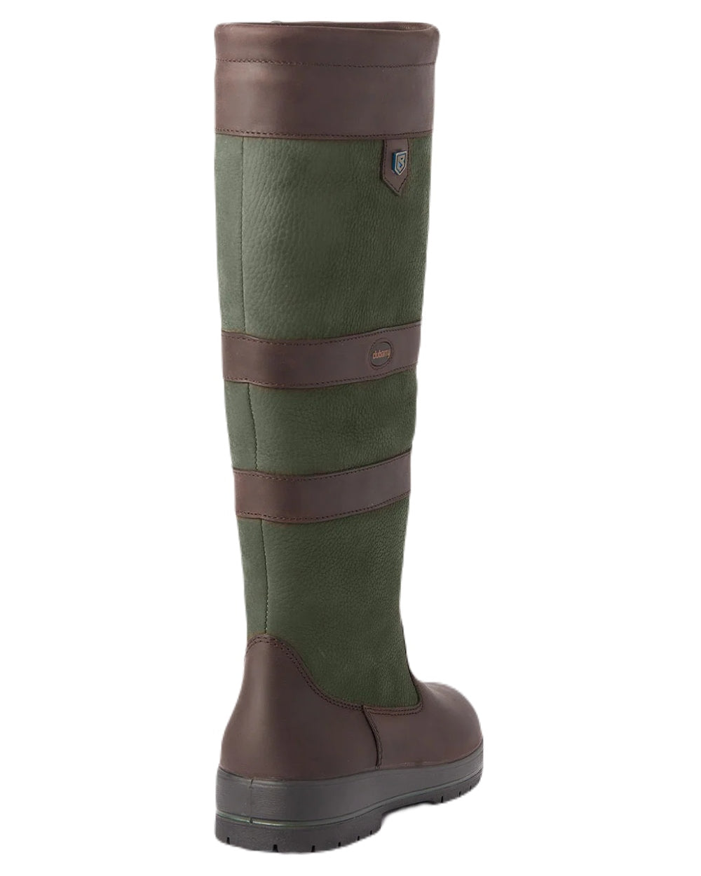 Ivy coloured Dubarry Galway Country Boots on white background 