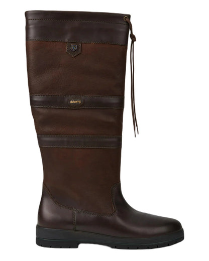 Mocha coloured Dubarry Galway Country Boots on white background 