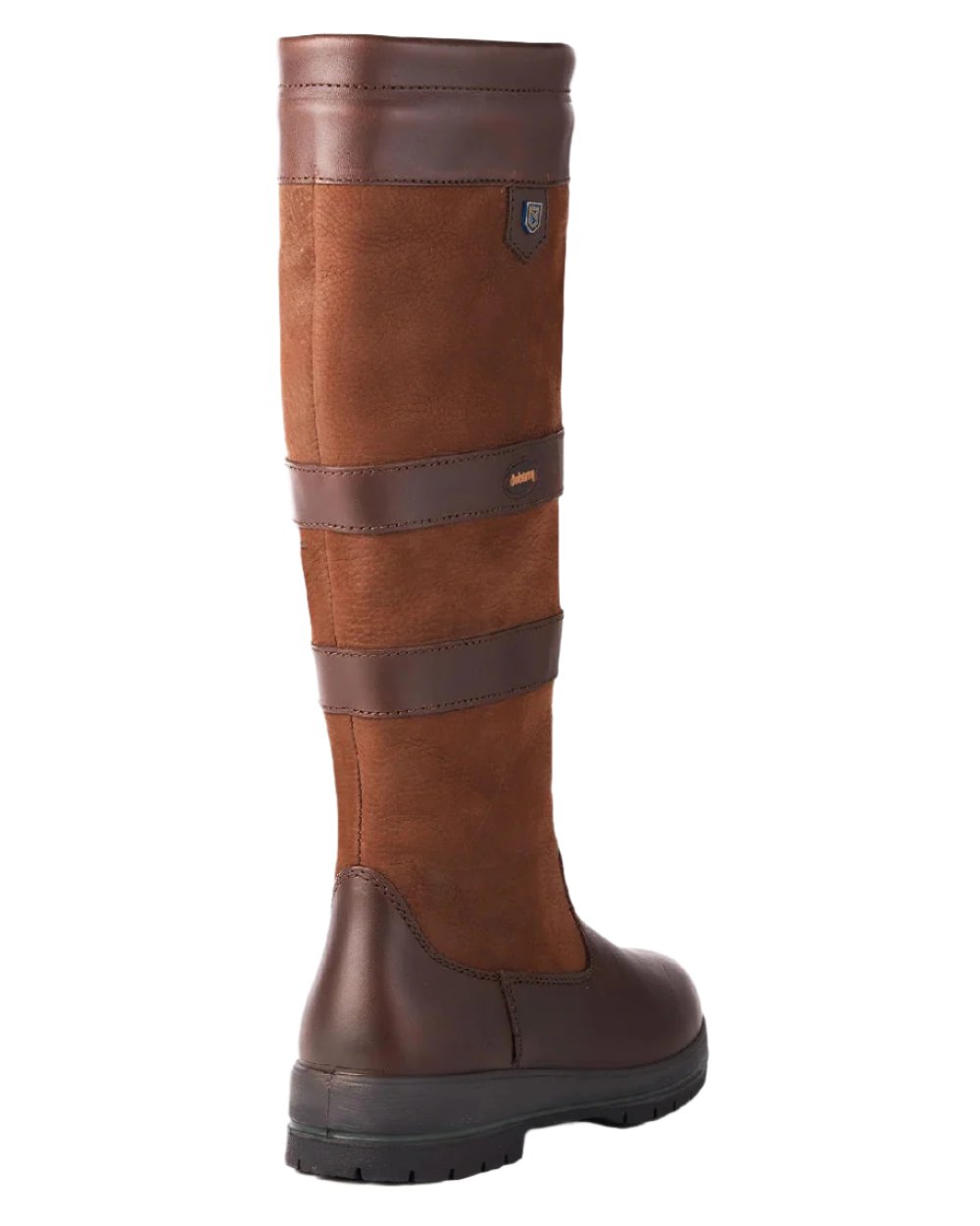 Walnut coloured Dubarry Galway Country Boots on white background 