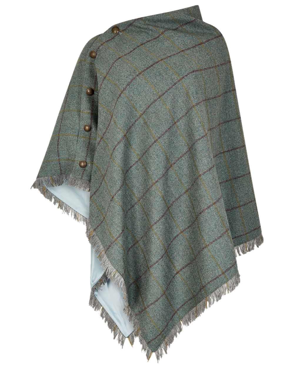 Sorrel Coloured Dubarry Hazelwood Tweed Poncho on white background 