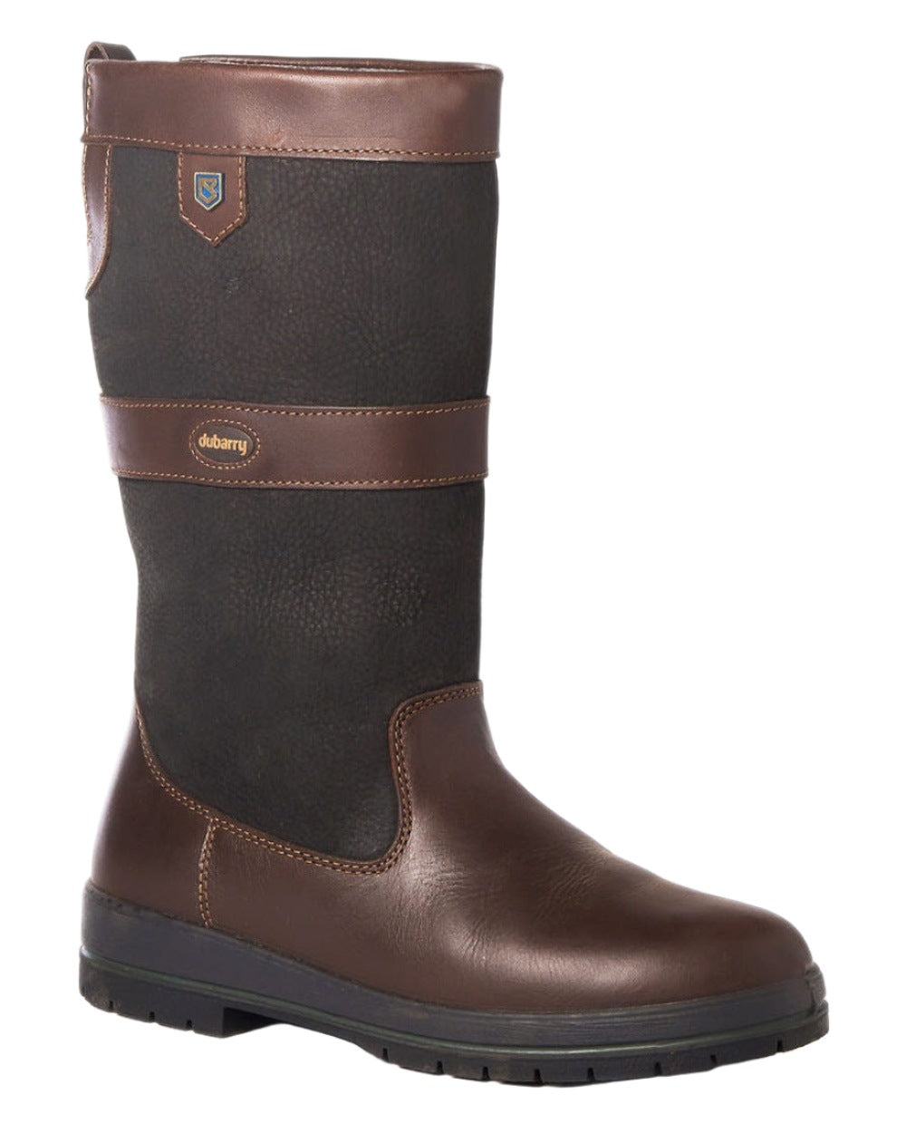 Black/Brown coloured Dubarry Kildare Country Boots on white background 