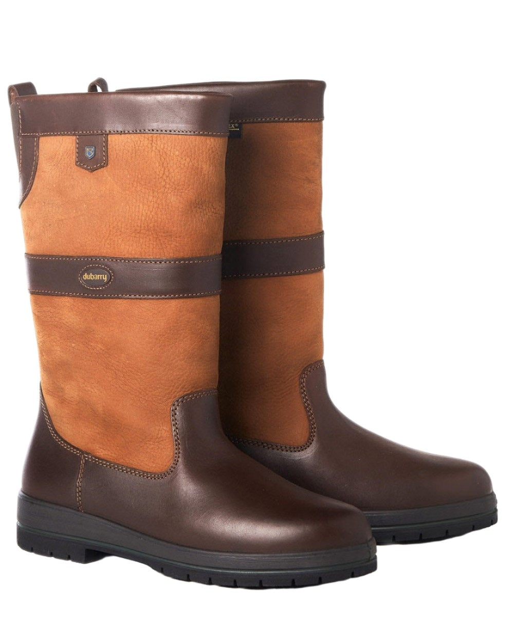 Brown coloured Dubarry Kildare Country Boots on white background 