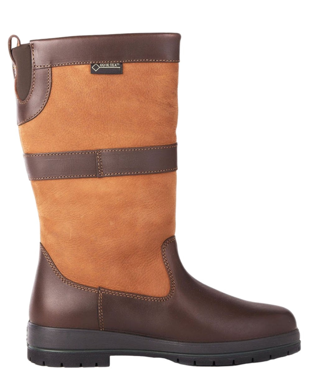Brown coloured Dubarry Kildare Country Boots on white background 